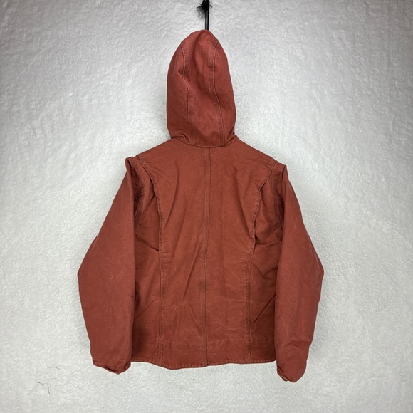 Carhartt Sierra Jacket Sherpa Lined Womens Large WJ141‎ VRS Vintage Rose Red - Picture 2 of 12